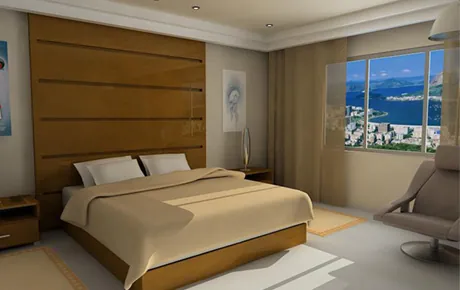 3D bedroom render