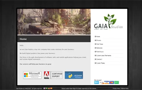 Gaia Studios website